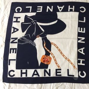 Chanel Faux Silk Scarf